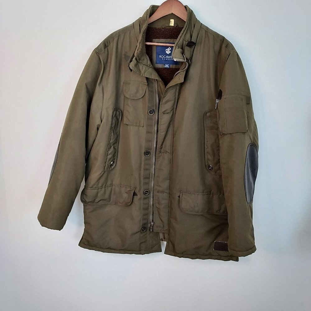 Rocawear Classic Army Green Puffer Jacket